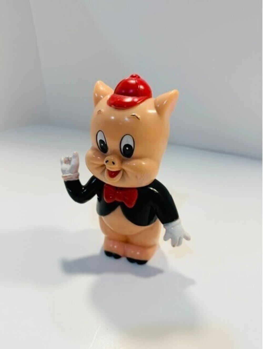 Vintage 1976 R Dakin Warner Bros Porky Pig Vinyl Coin Bank Looney Tunes Tuxedo